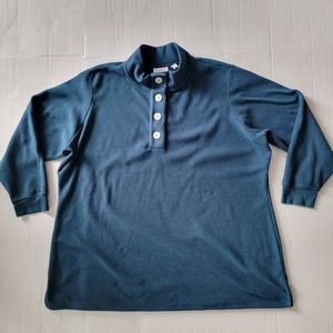 D&Co. Blue Quarter Button Fleece - Size 2X